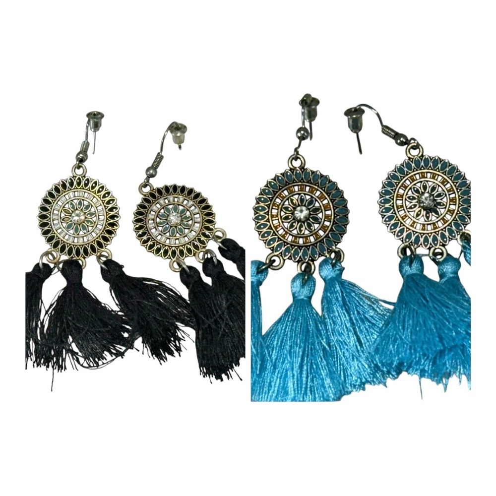 Boho Tassel Earrings - Set of 2